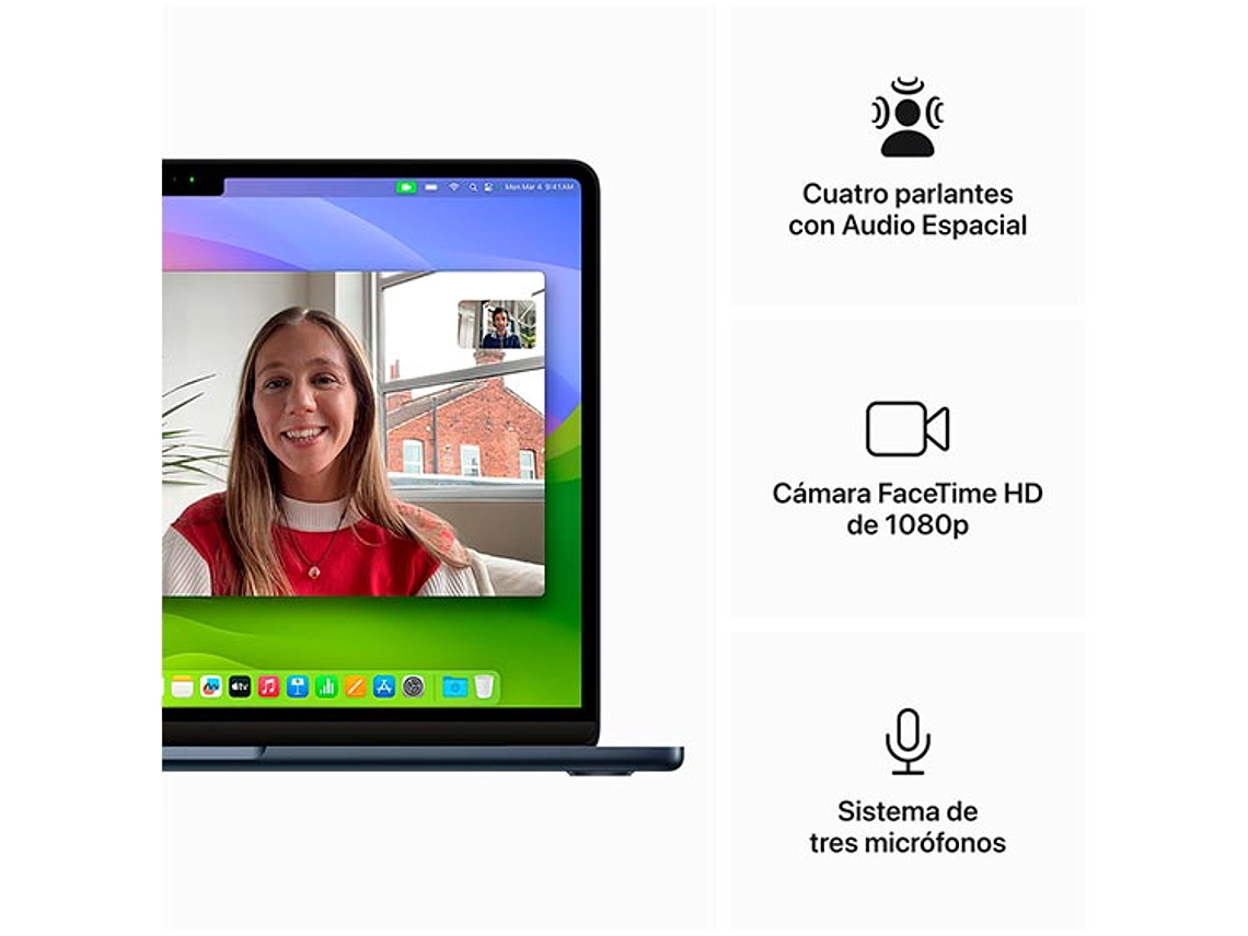 MACBOOK AIR M3 (CPU 8NUC Y GPU 10NUC) 16GB RAM 512GB SSD 13.6