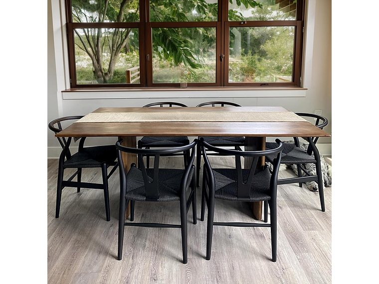 PACK PANDALINO NEGRO 2 SILLA WISHBONE NÓRDICA MADERA 6