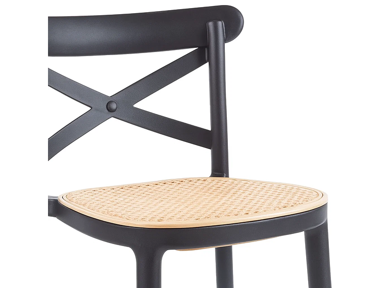 TABURETES KLIK MUEBLES CROSSBACK 1 CUERPO NEGROS PACK 4 DANUBIO 3