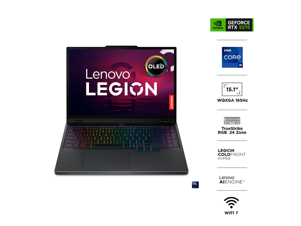 NOTEBOOK LENOVO LEGION 5 15IRX10 INTEL CORE I9 32GB RAM 1TB SSD NVIDIA RTX 5070 15.1” 4