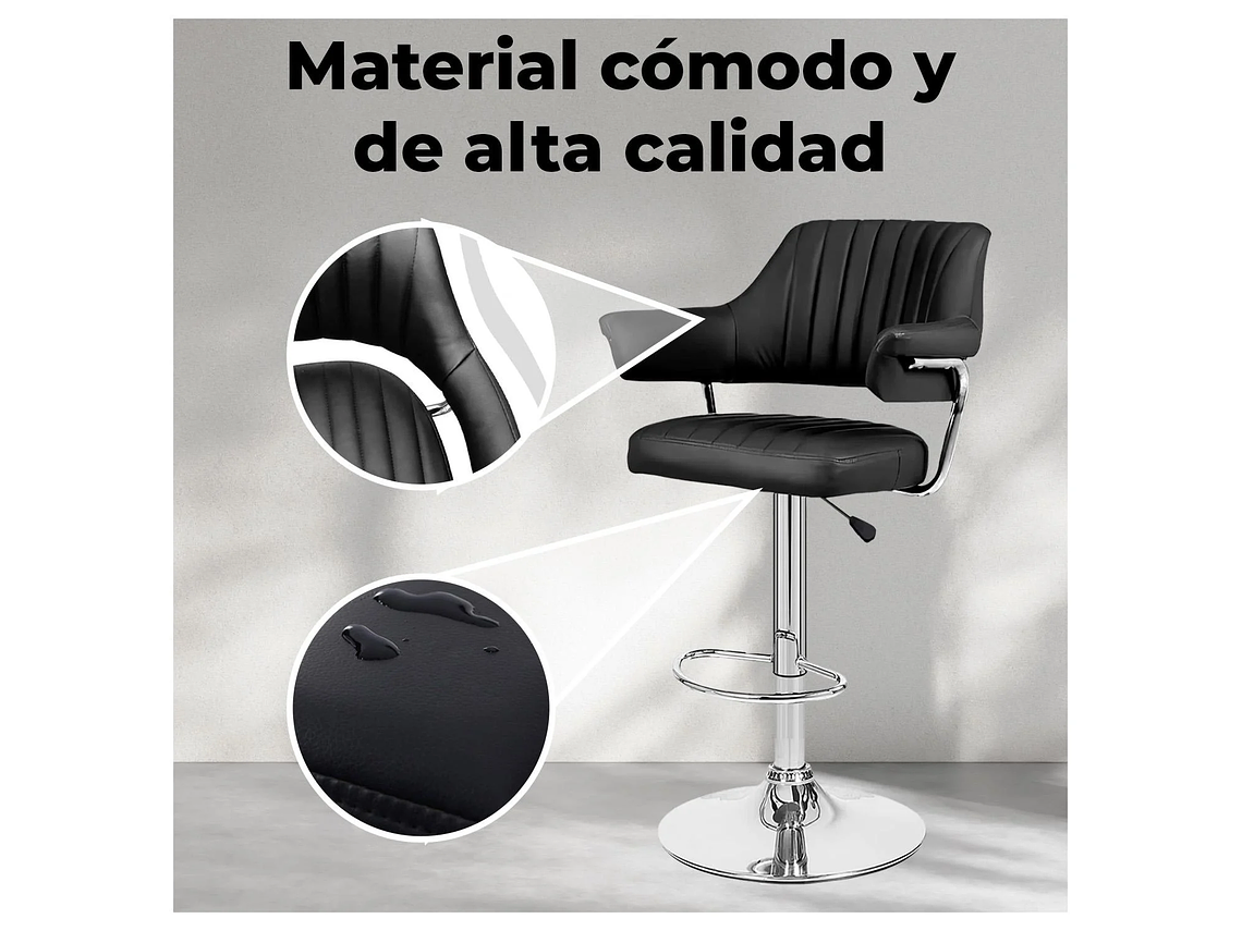 PACK 4 SILLA PISO BAR CON RESPALDO Y POSA BRAZOS 3