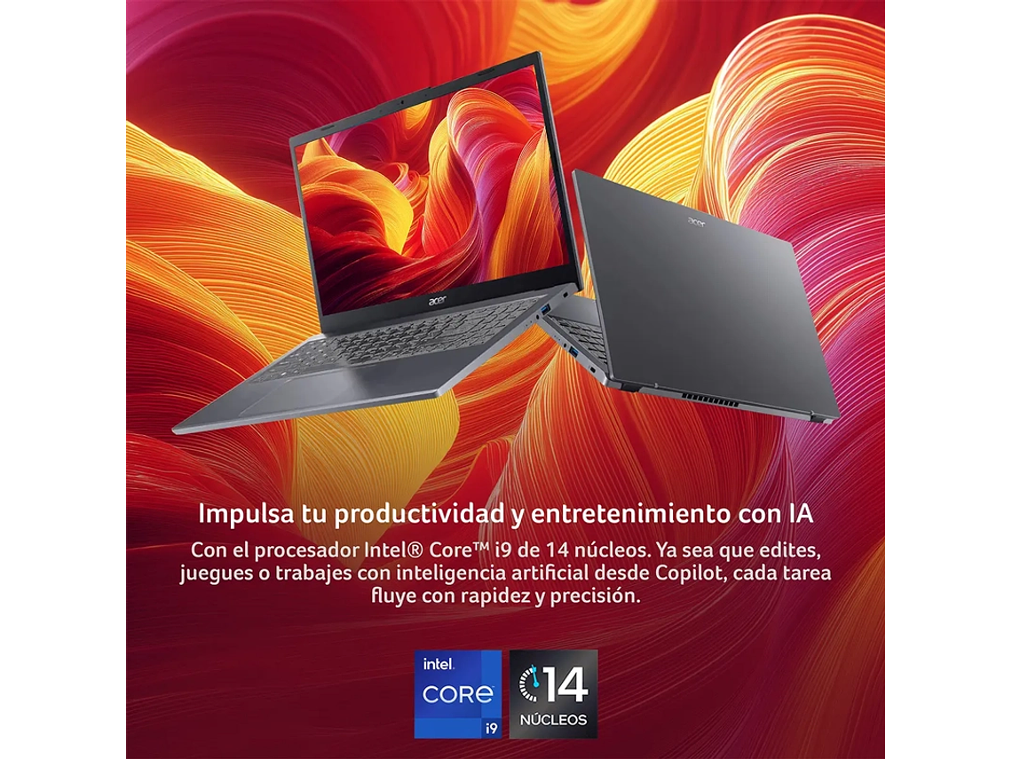 NOTEBOOK ACER ASPIRE 15 A15-51M-94YC-1 INTEL CORE I9 32GB RAM 512GB SSD 15.6