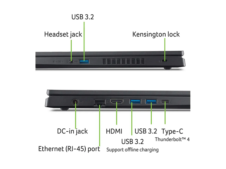 NOTEBOOK ACER NITRO V 15'6 /INTEL CORE I5/ 16 GB RAM /512 SSD / RTX 3050 4