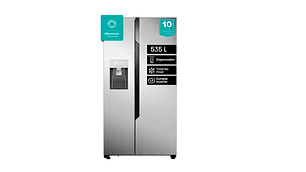 REFRIGERADOR SIDE BY SIDE HISENSE RC-70WS 535L NO FROST ACERO