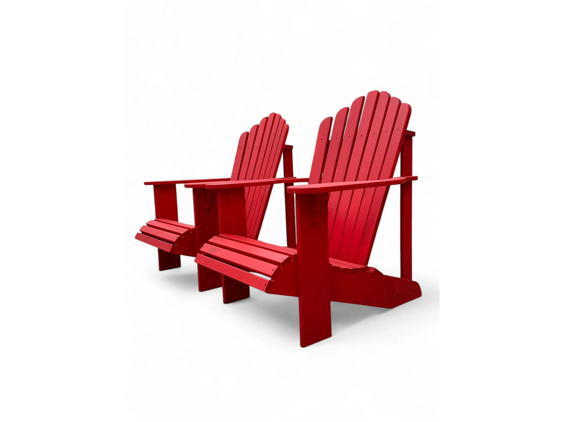 PACK 2 SILLAS ADIRONDACK TAIKKEE COLOR ROJO 2