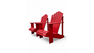 PACK 2 SILLAS ADIRONDACK TAIKKEE COLOR ROJO