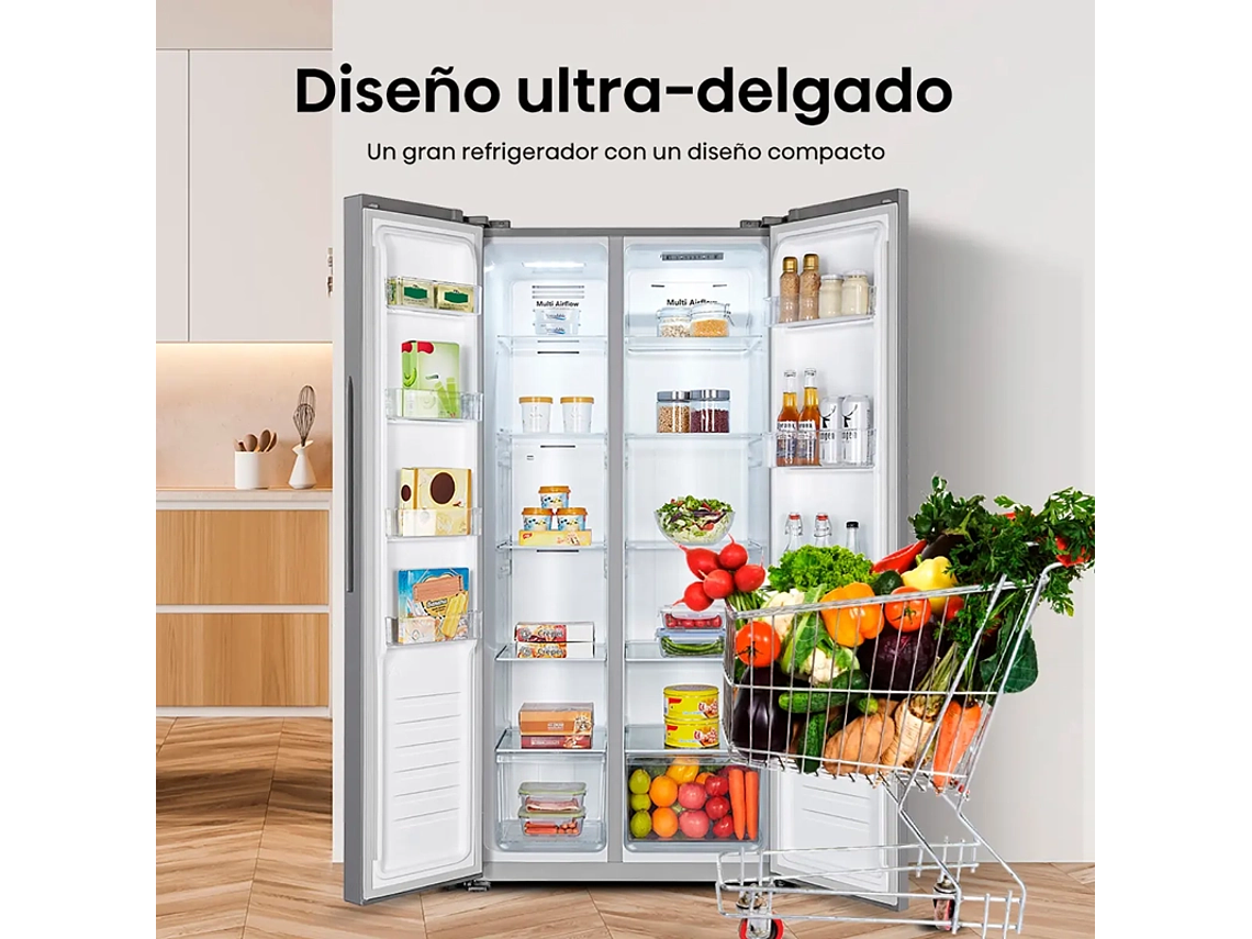 REFRIGERADOR SIDE BY SIDE HISENSE RC-56WS 428L NO FROST ACERO 5