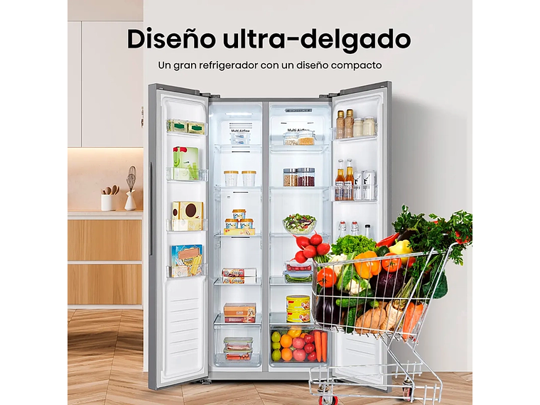 REFRIGERADOR SIDE BY SIDE HISENSE RC-56WS 428L NO FROST ACERO 5