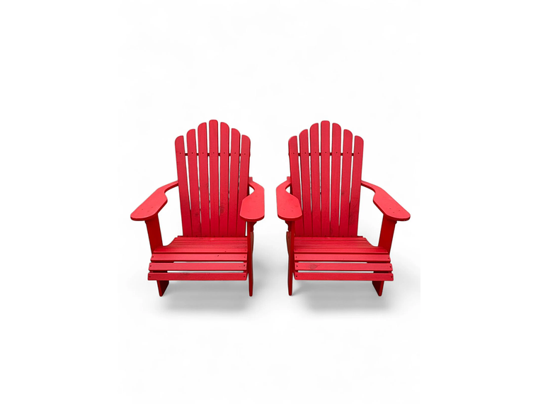 PACK 2 SILLAS ADIRONDACK TAIKKEE COLOR ROJO 3