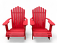 PACK 2 SILLAS ADIRONDACK TAIKKEE COLOR ROJO - Miniatura 3