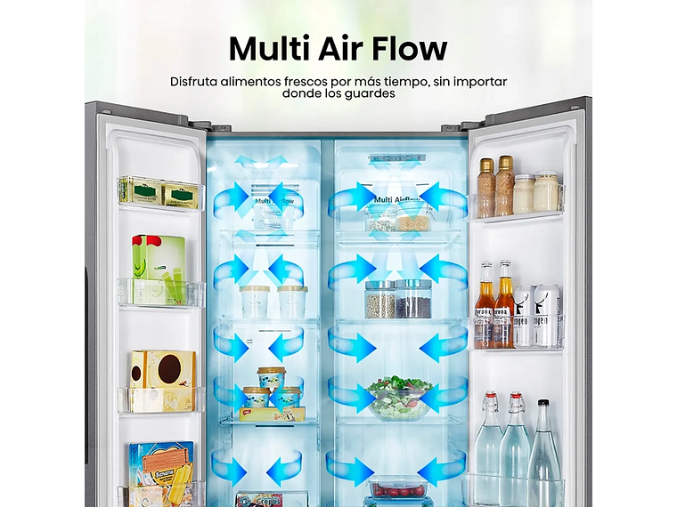 REFRIGERADOR SIDE BY SIDE HISENSE RC-56WS 428L NO FROST ACERO 6