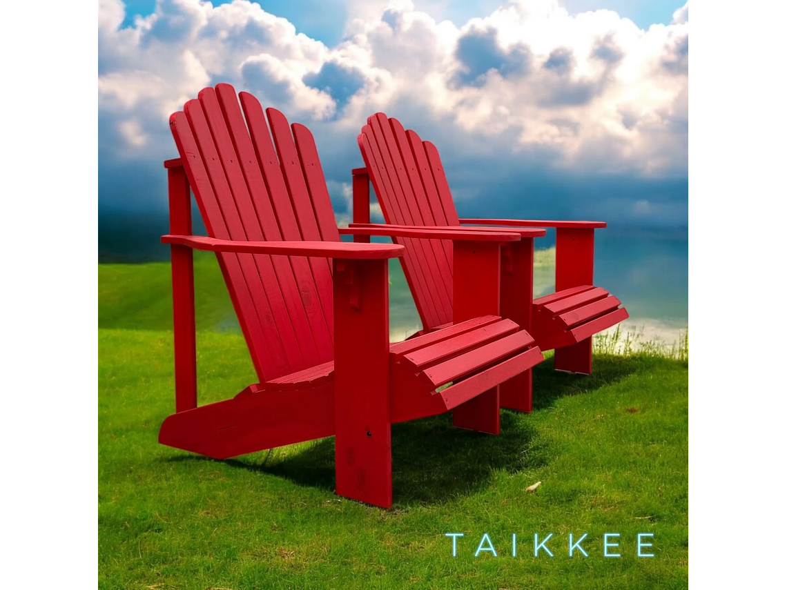 PACK 2 SILLAS ADIRONDACK TAIKKEE COLOR ROJO 4