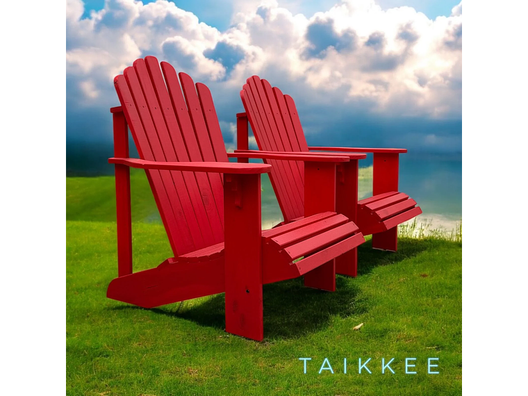 PACK 2 SILLAS ADIRONDACK TAIKKEE COLOR ROJO 4
