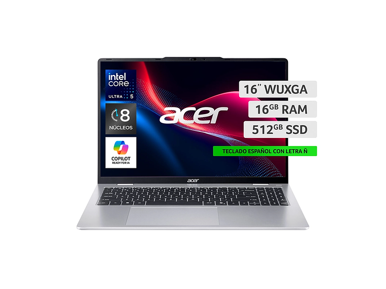 NOTEBOOK ACER ASPIRE LITE AL16-53P-578Y-1 INTEL CORE ULTRA 5 16GB RAM 512GB SSD 16” 1