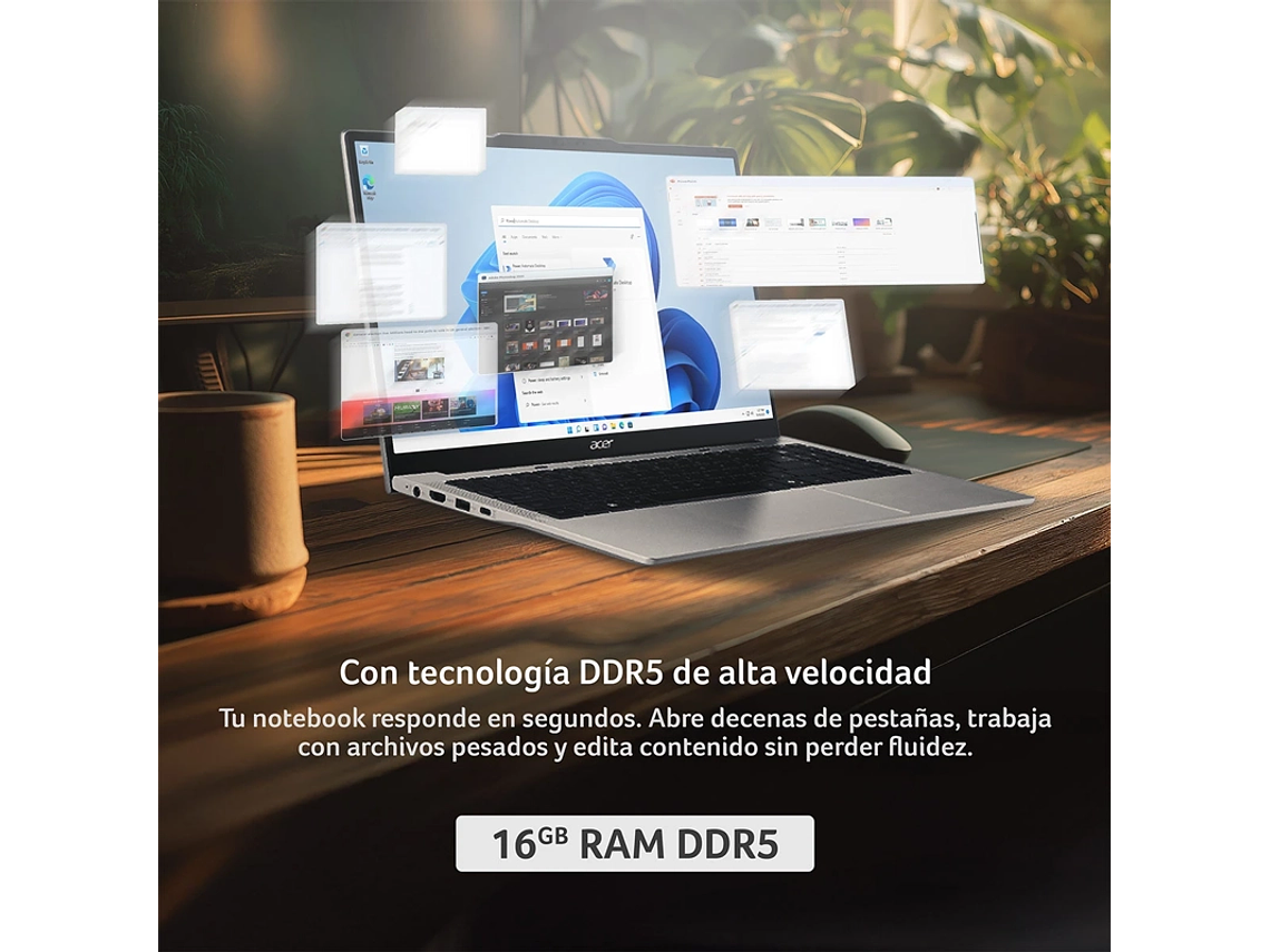 NOTEBOOK ACER ASPIRE LITE AL16-53P-578Y-1 INTEL CORE ULTRA 5 16GB RAM 512GB SSD 16” 5