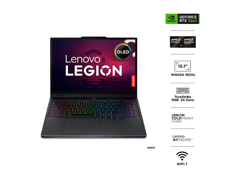 NOTEBOOK GAMER LENOVO LEGION 5 AMD RYZEN 7 24GB RAM 1TB SSD NVIDIA RTX 5060 15.1” 9