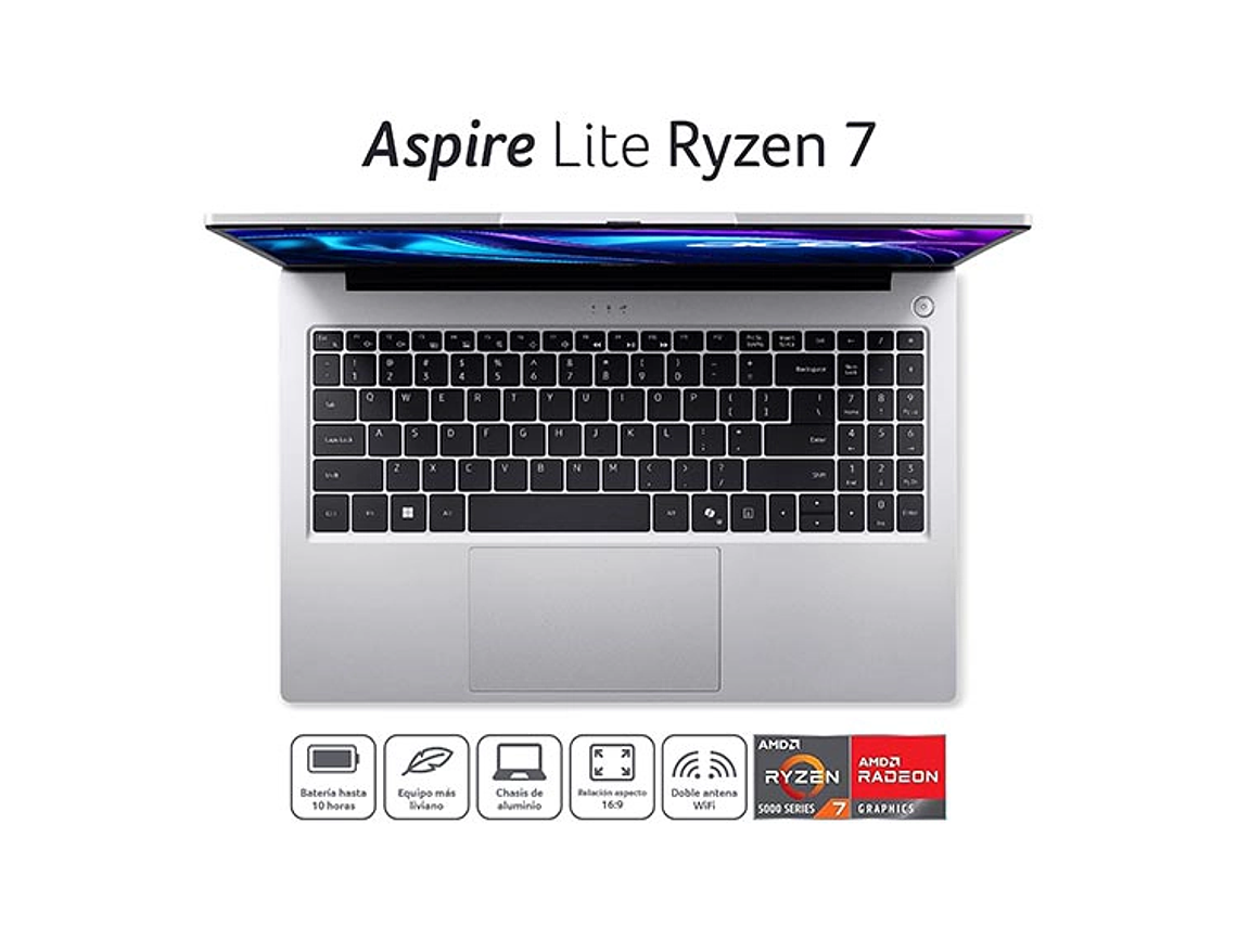 NOTEBOOK ACER ASPIRE LITE AL15-41P-R0ZY-1 AMD RYZEN 7 32GB RAM 512GB SSD 15.6