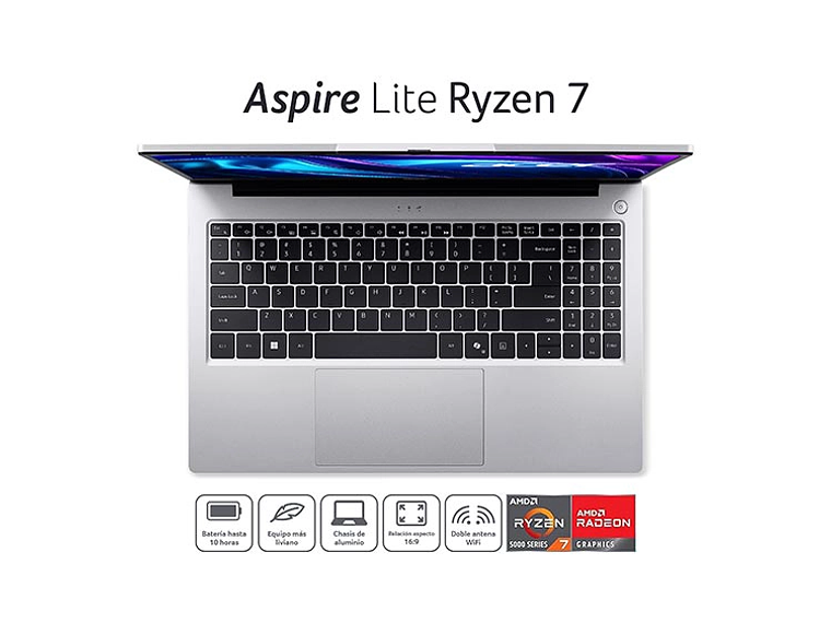 NOTEBOOK ACER ASPIRE LITE AL15-41P-R0ZY-1 AMD RYZEN 7 32GB RAM 512GB SSD 15.6