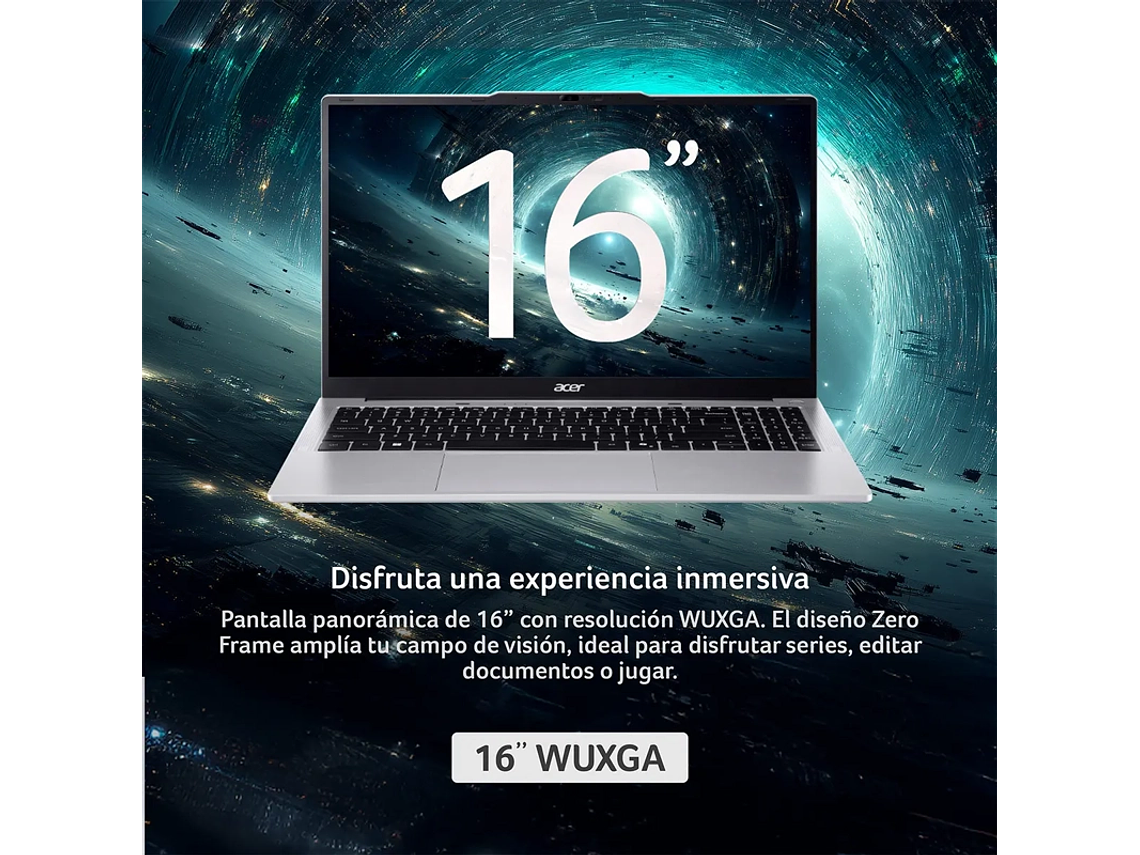 NOTEBOOK ACER ASPIRE LITE AL16-53P-578Y-1 INTEL CORE ULTRA 5 16GB RAM 512GB SSD 16” 7