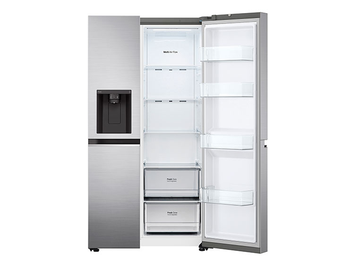 REFRIGERADOR SIDE BY SIDE LG GS66WPP 611L NO FROST PLATA 3