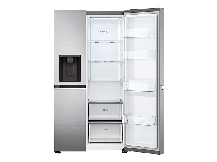 REFRIGERADOR SIDE BY SIDE LG GS66WPP 611L NO FROST PLATA 3