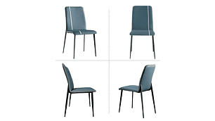 SILLA DE COMEDOR PORTAL CENTER CAPITONE 4 CUERPOS PACK X4