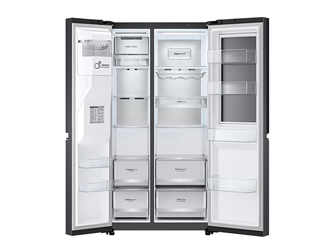 REFRIGERADOR SIDE BY SIDE LG GS66SXTC 598L NO FROST GRAFITO 9