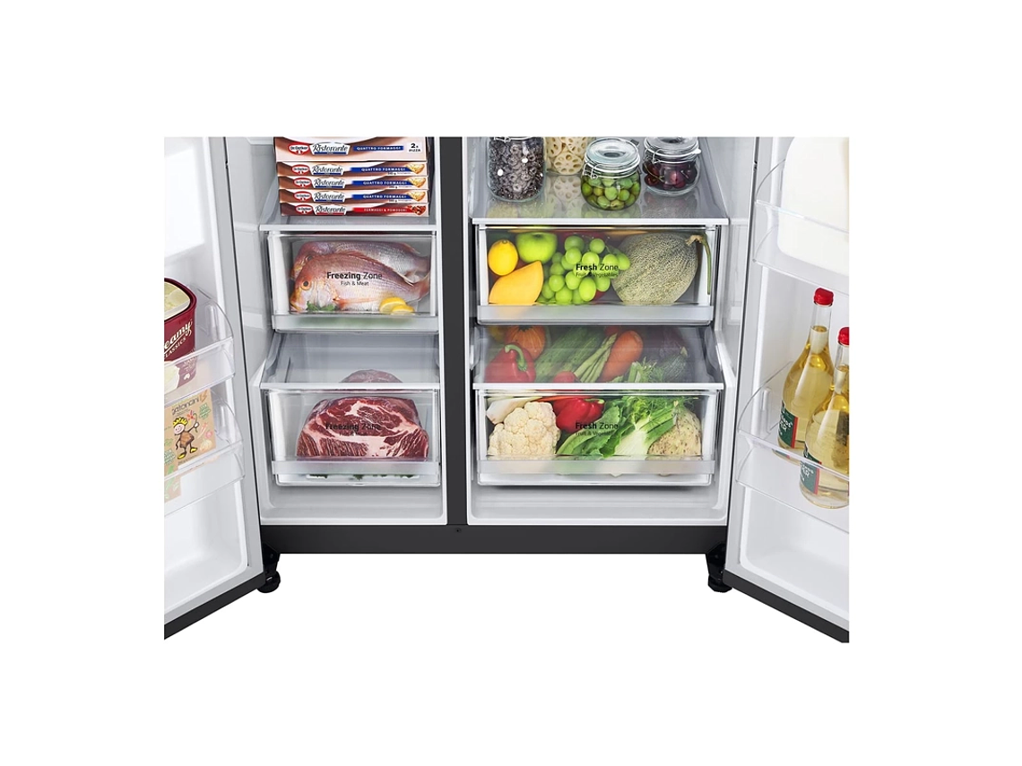 REFRIGERADOR SIDE BY SIDE LG GS66SXTC 598L NO FROST GRAFITO 10