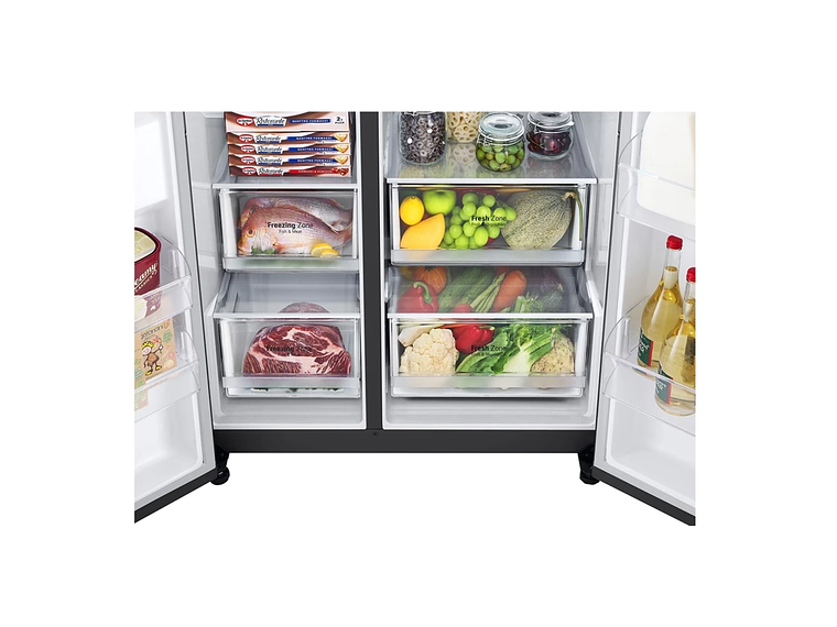 REFRIGERADOR SIDE BY SIDE LG GS66SXTC 598L NO FROST GRAFITO 10