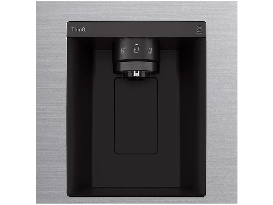 REFRIGERADOR SIDE BY SIDE LG GS66WPP 611L NO FROST PLATA 8