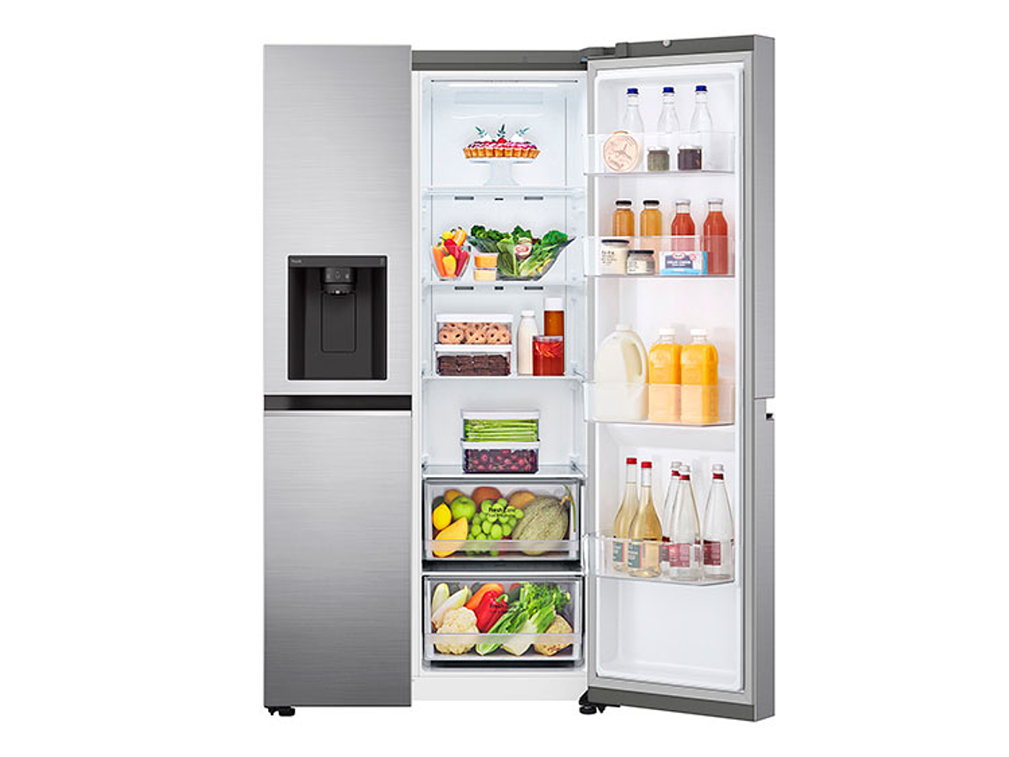 REFRIGERADOR SIDE BY SIDE LG GS66WPP 611L NO FROST PLATA 10