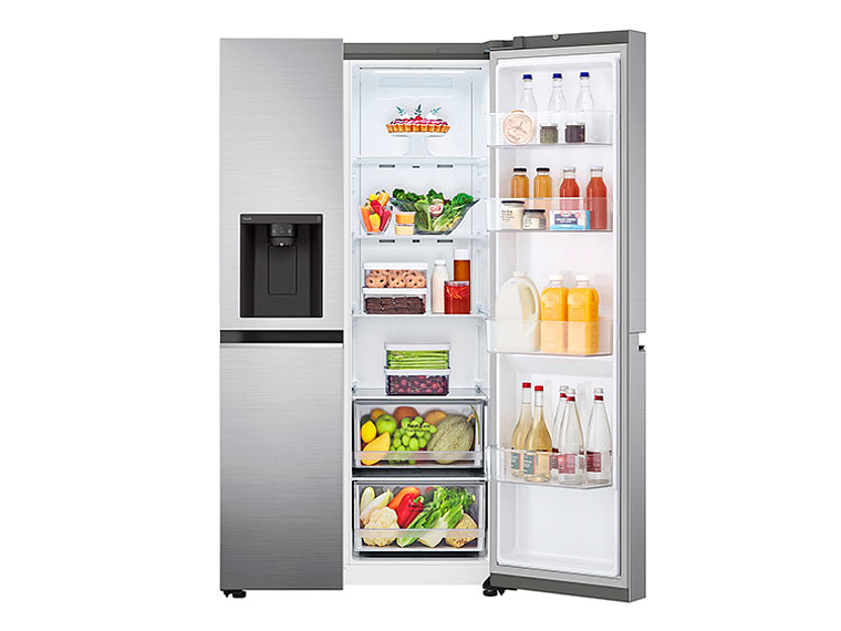 REFRIGERADOR SIDE BY SIDE LG GS66WPP 611L NO FROST PLATA 10