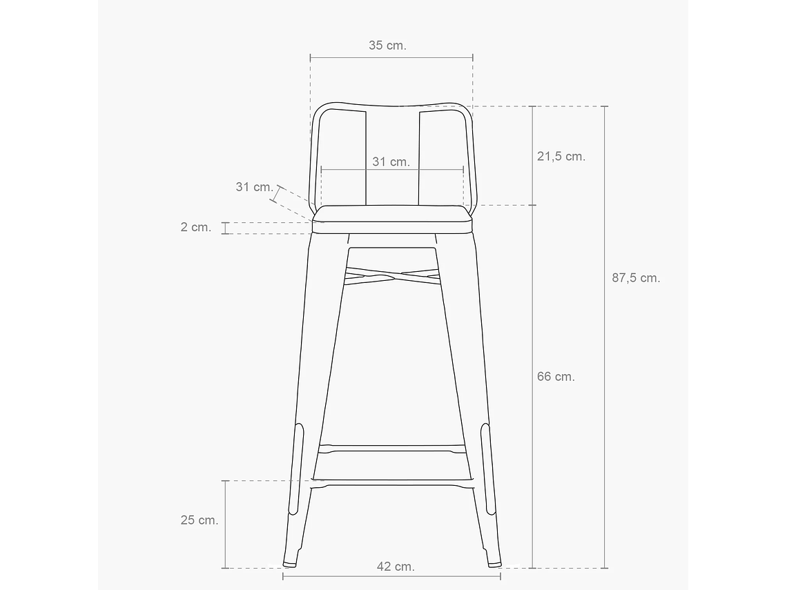 PACK 4 TOLIX TABURETES C/RESP 66 MADERA MENTA FORM 5