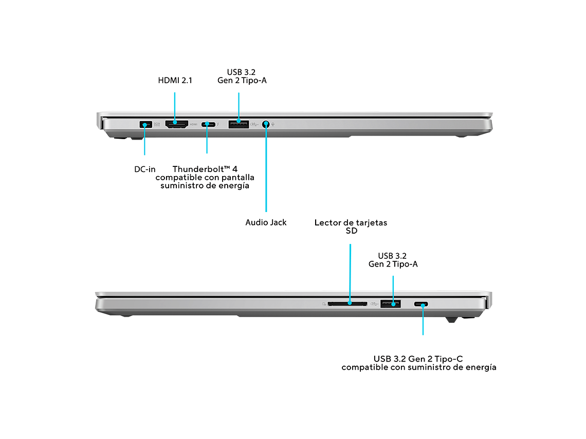NOTEBOOK ASUS ROG ZEPHYRUS G16 INTEL CORE U9 32GB RAM 1TB SSD RTX 5070 TI BLANCO 2