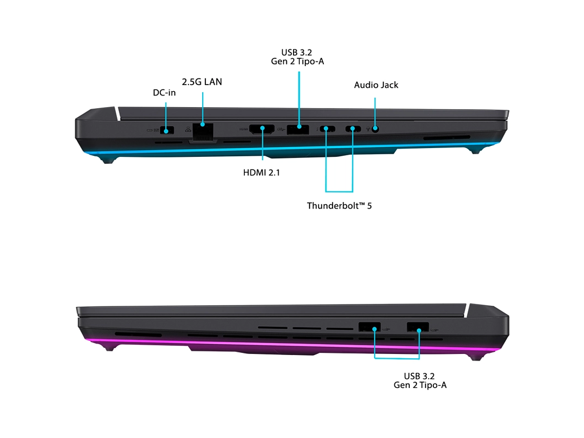 NOTEBOOK GAMER ASUS ROG STRIX G16 G615LR INTEL CORE ULTRA 9 32GB RAM 1TB SSD NVIDIA RTX5070 TI 16” 6