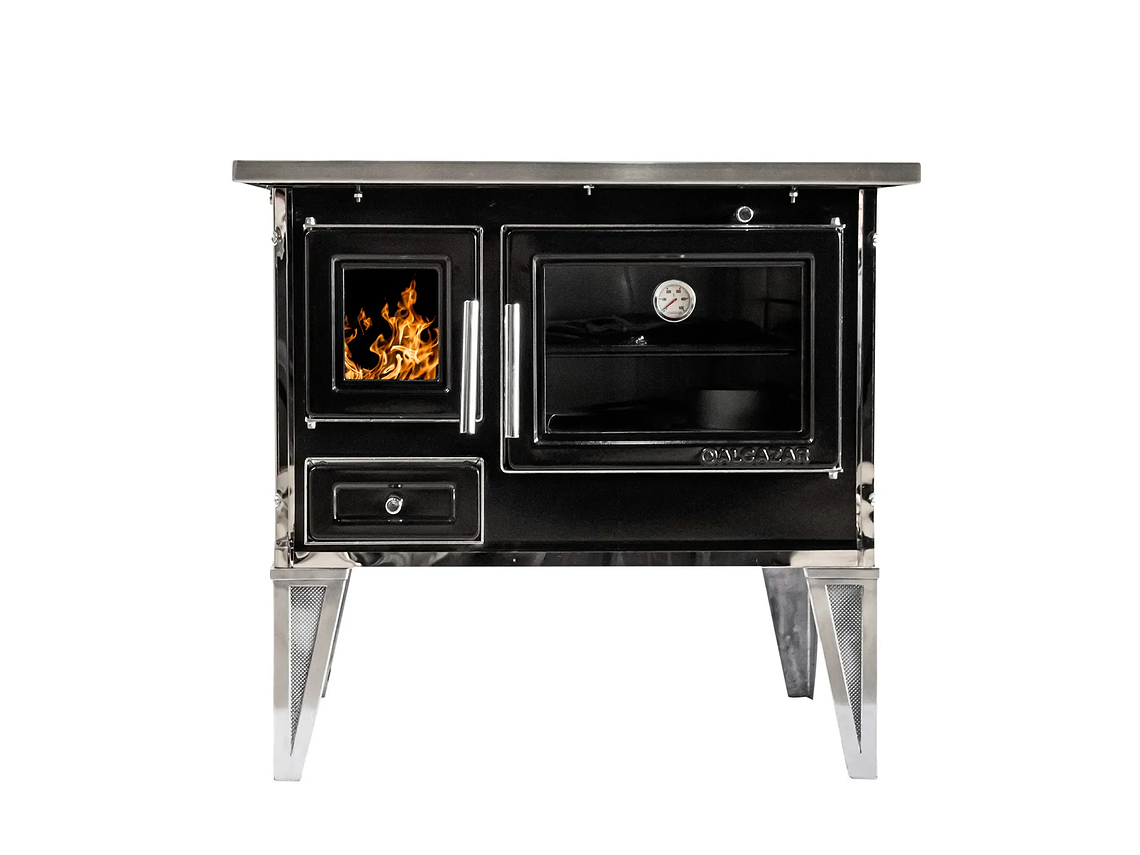 COCINA A LEÑA ALCAZAR CALBUCO L70 NEGRA 1