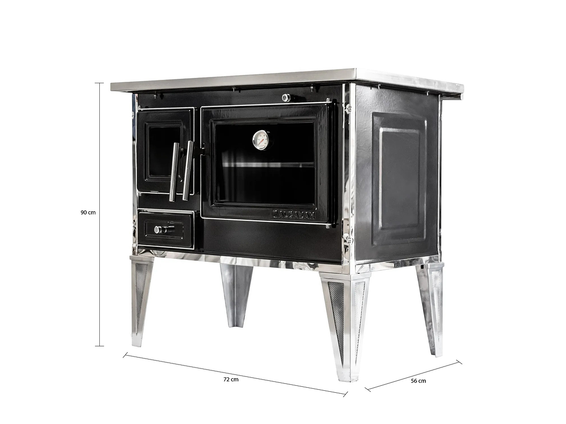 COCINA A LEÑA ALCAZAR CALBUCO L70 NEGRA 6