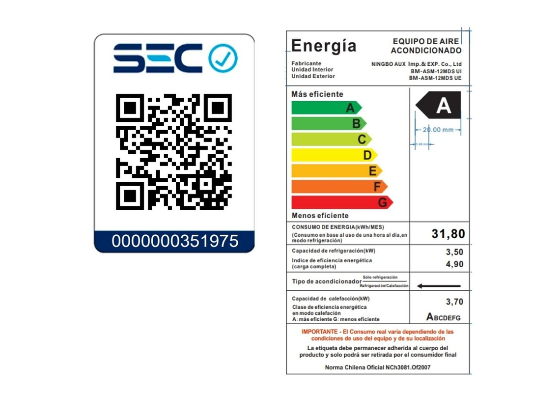 INCLUYE INSTALACIÓN EN RM SPLIT BLACK MIRROR INVERTER 12000BTU WIFI APP 2