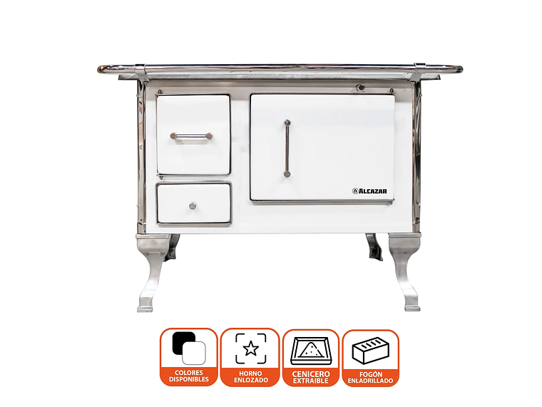 COCINA A LEÑA ALCAZAR LLAIMA 80 BLANCA 1