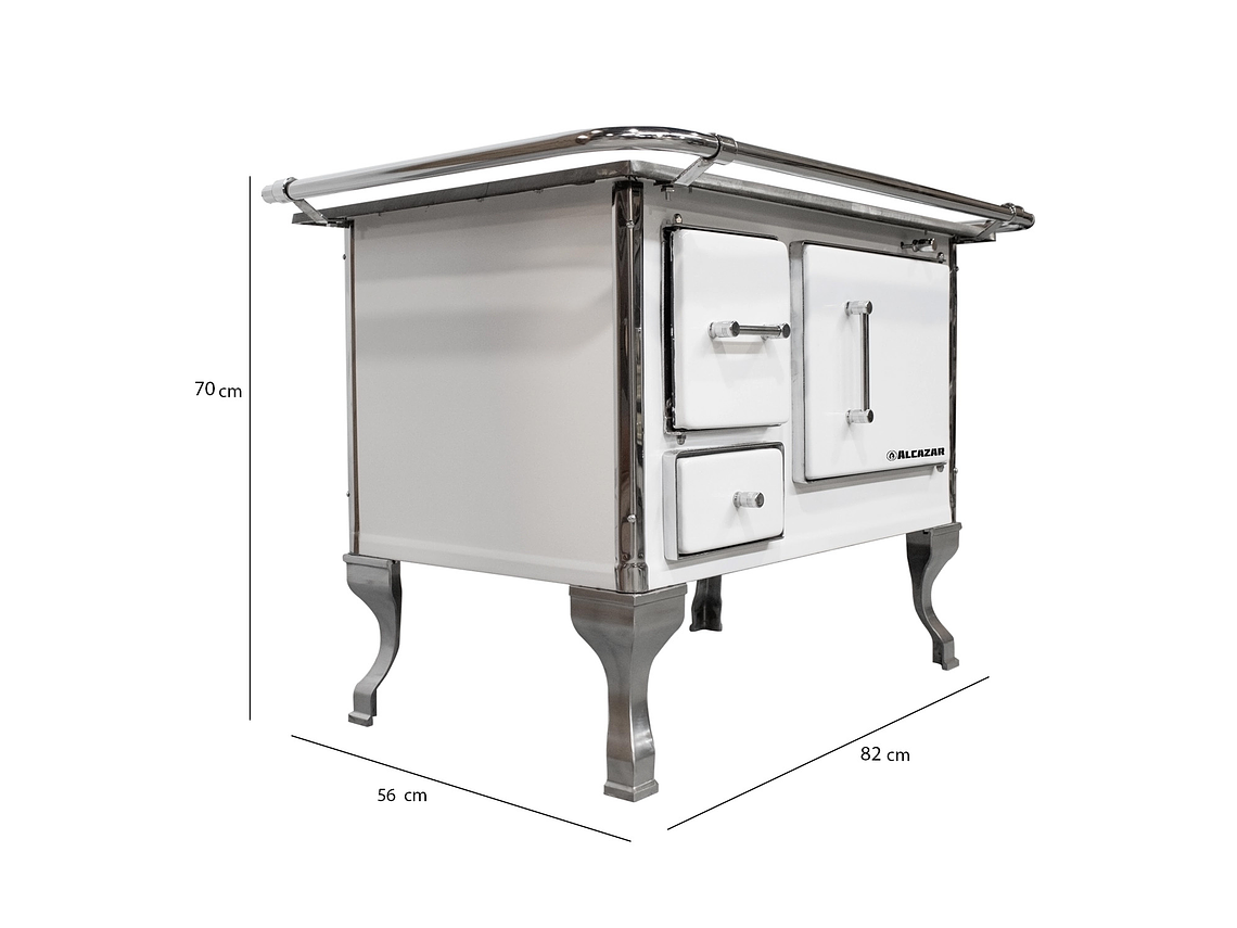 COCINA A LEÑA ALCAZAR LLAIMA 80 BLANCA 2