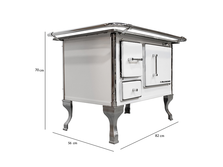 COCINA A LEÑA ALCAZAR LLAIMA 80 BLANCA 2