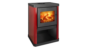 CALEFACTOR LEÑA AMESTI MODELO CLASSIC 400 ROJO