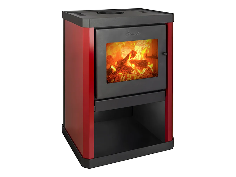 CALEFACTOR LEÑA AMESTI MODELO CLASSIC 400 ROJO 1