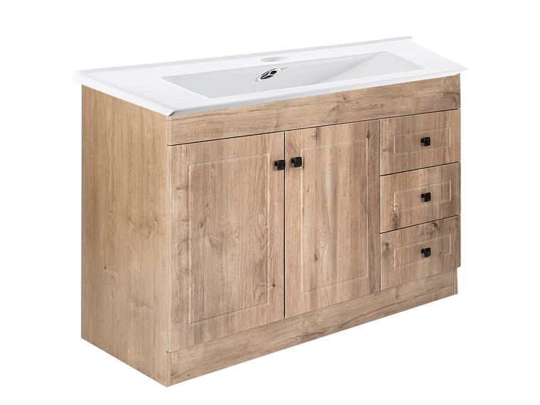 KIT DOMSA MUEBLE VANITORIO NOGAL B120PH-WOOD + P-120/120 X 80 X 47 CM 3