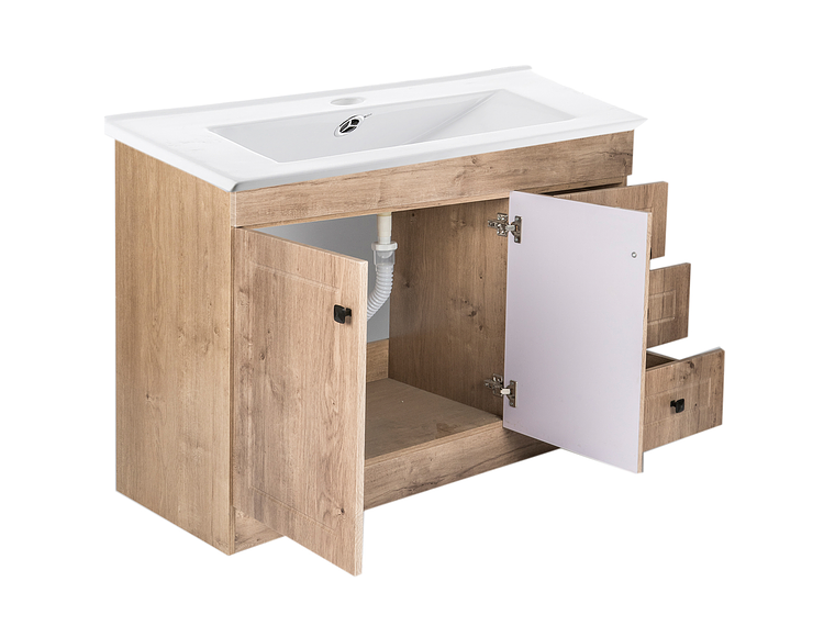 KIT DOMSA MUEBLE VANITORIO NOGAL B120PH-WOOD + P-120/120 X 80 X 47 CM 4