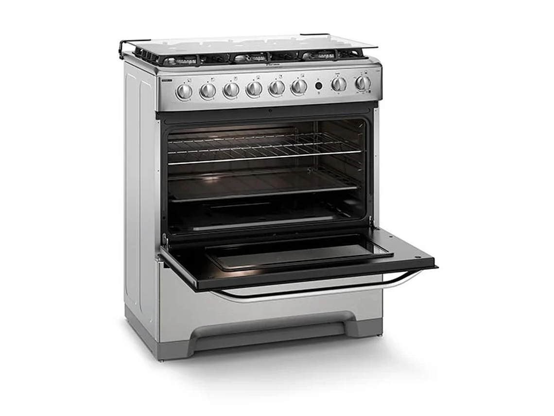 COCINA A GAS LIQUADO FENSA 6 PLATOS F 5300 T SILVER NEGRO 3