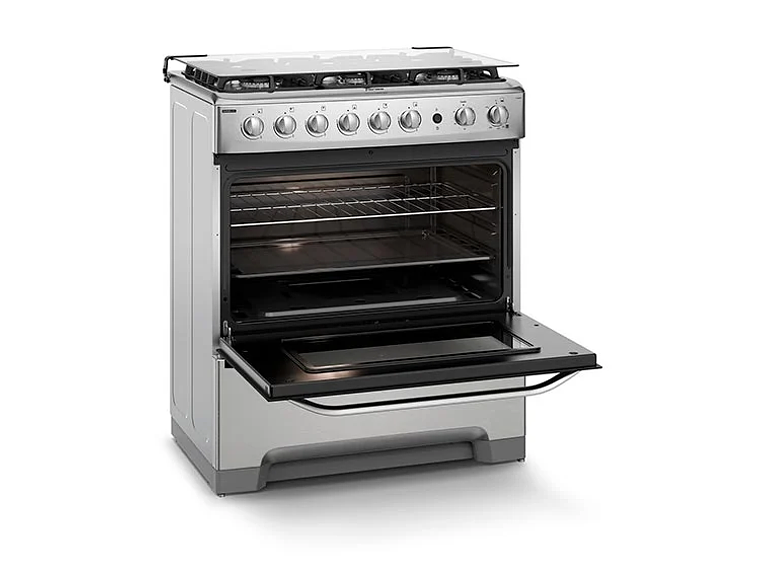 COCINA A GAS LIQUADO FENSA 6 PLATOS F 5300 T SILVER NEGRO 3