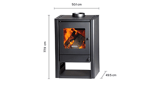 CALEFACTOR A LEÑA BOSCA GOLD 380 NEGRO