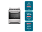COCINA A GAS LIQUADO FENSA 6 PLATOS F 5300 T SILVER NEGRO - Miniatura 6
