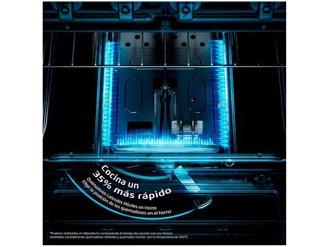 COCINA A GAS LIQUADO FENSA 6 PLATOS F 5300 T SILVER NEGRO 8